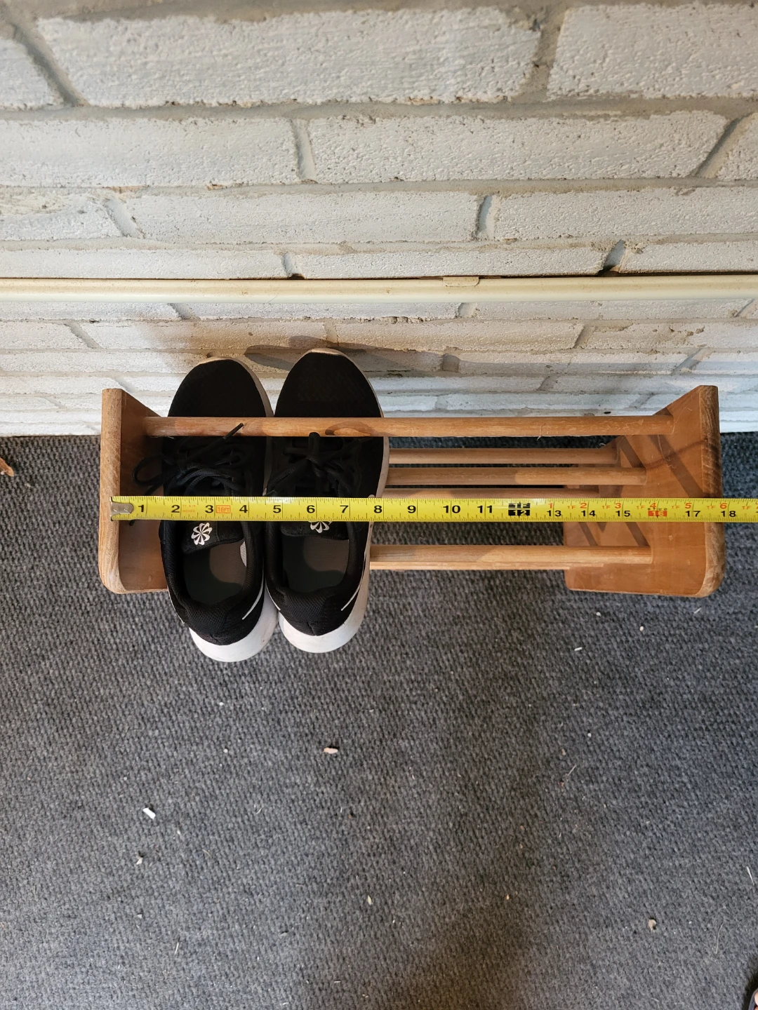 Wooden shoe rack