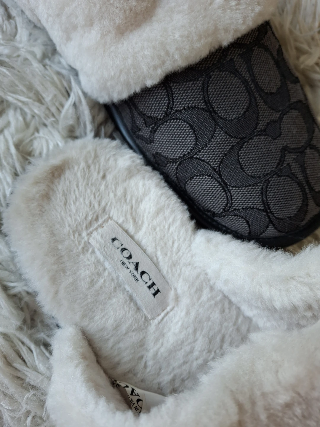 Coach Shearling Lined Slippers - photo 2