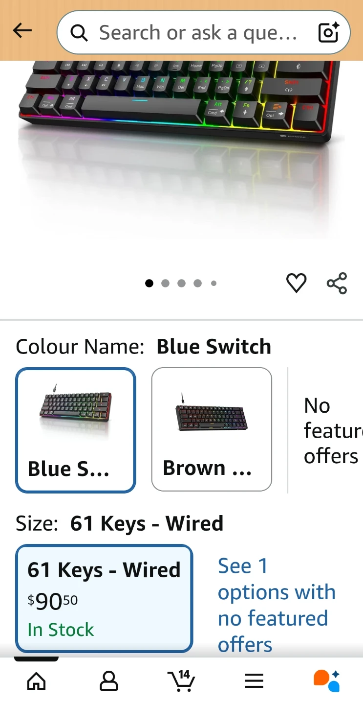 KOORUI 60% Mechanical Gaming Keyboard - photo 2