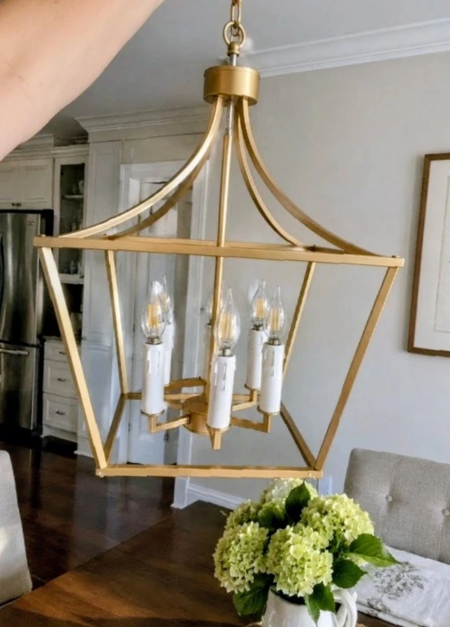 Chandelier Pendant 6 lights - Gold