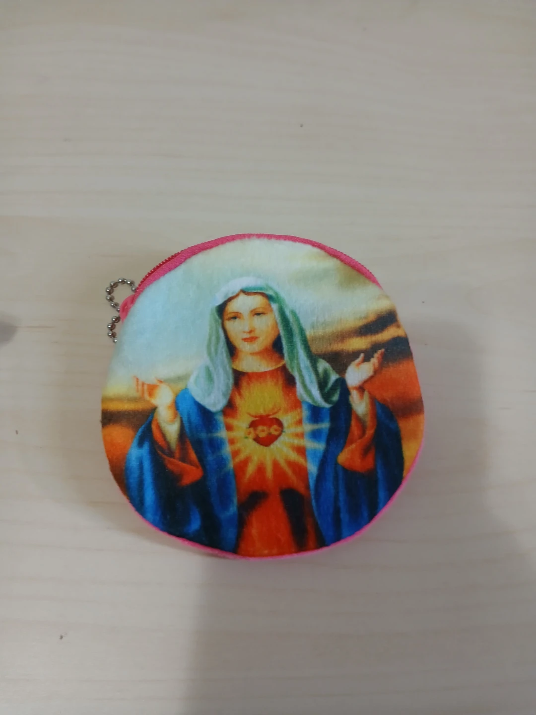 Religious Motif Round Zippered Coin Purse🏈