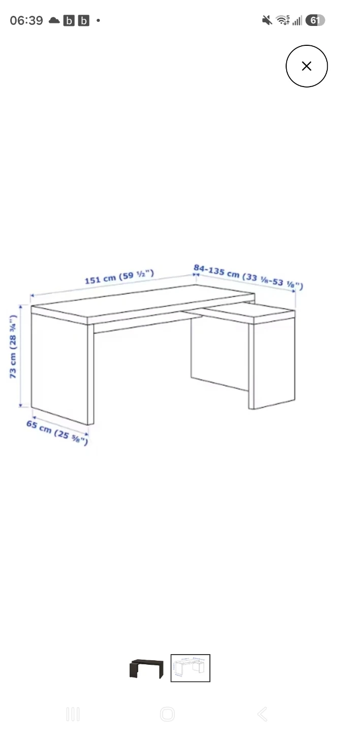 IKEA Malm Desk with Add-on Unit