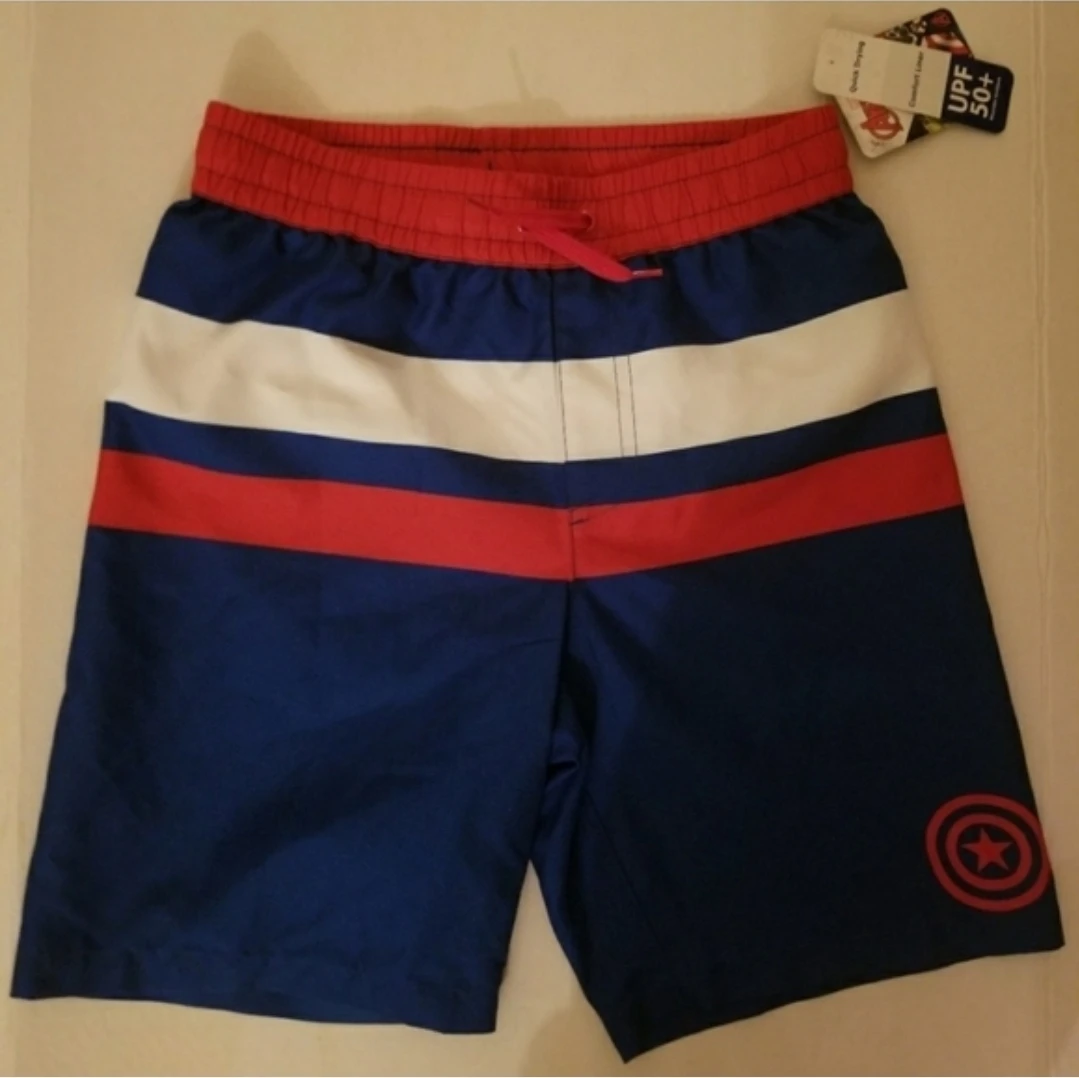 Capt America Swim Trunks 🏈