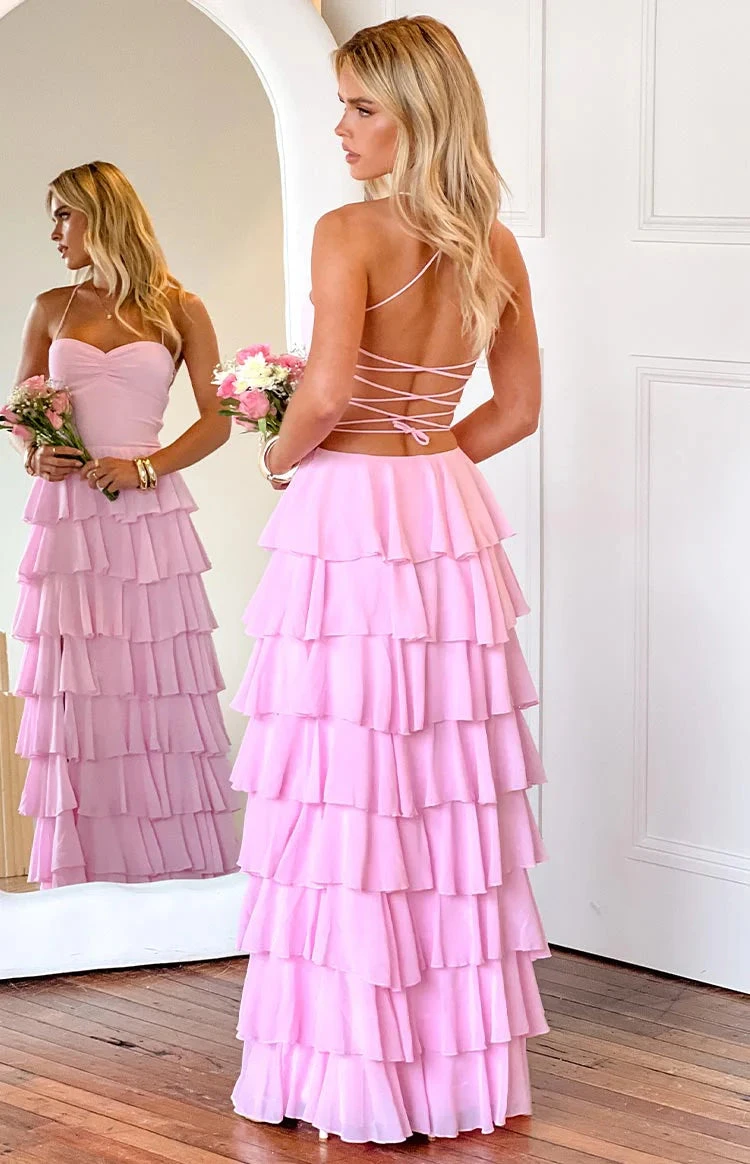 Pink Tiered Maxi Dress 🏈 - photo 4