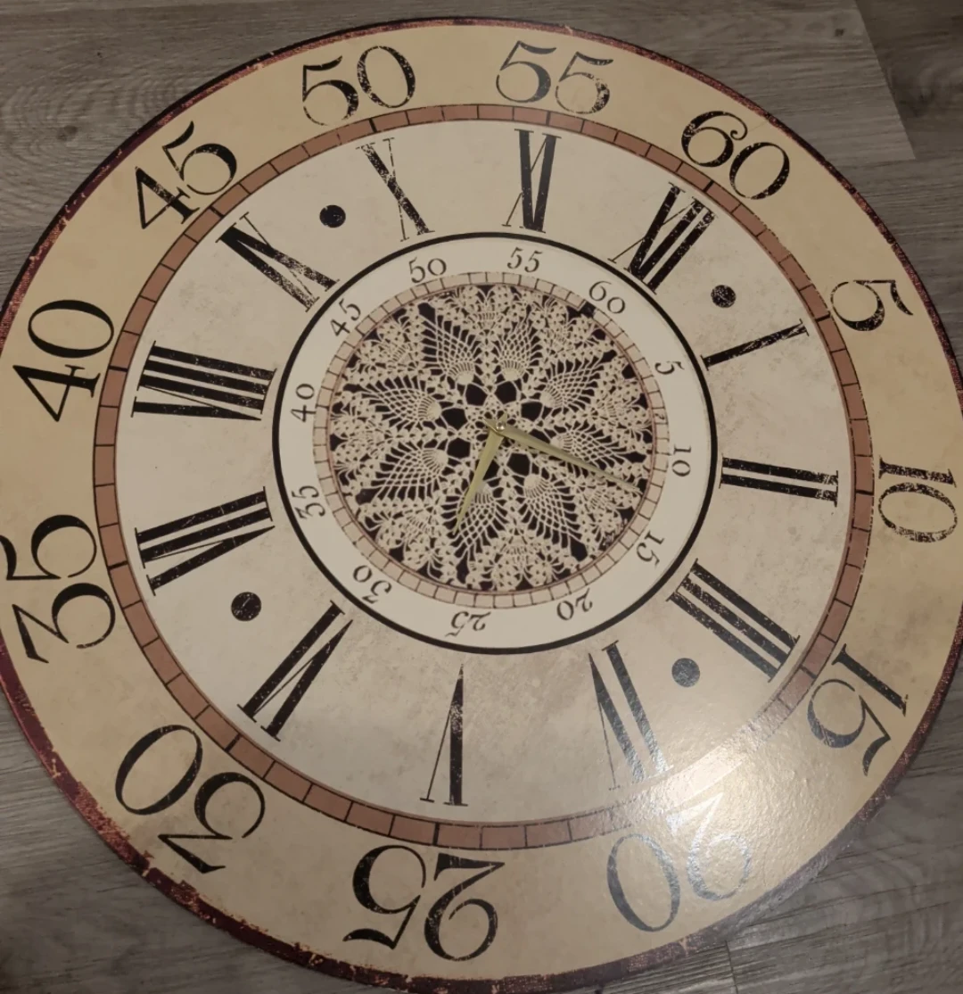 Large Round Vintage Style Wall Clock - photo 3
