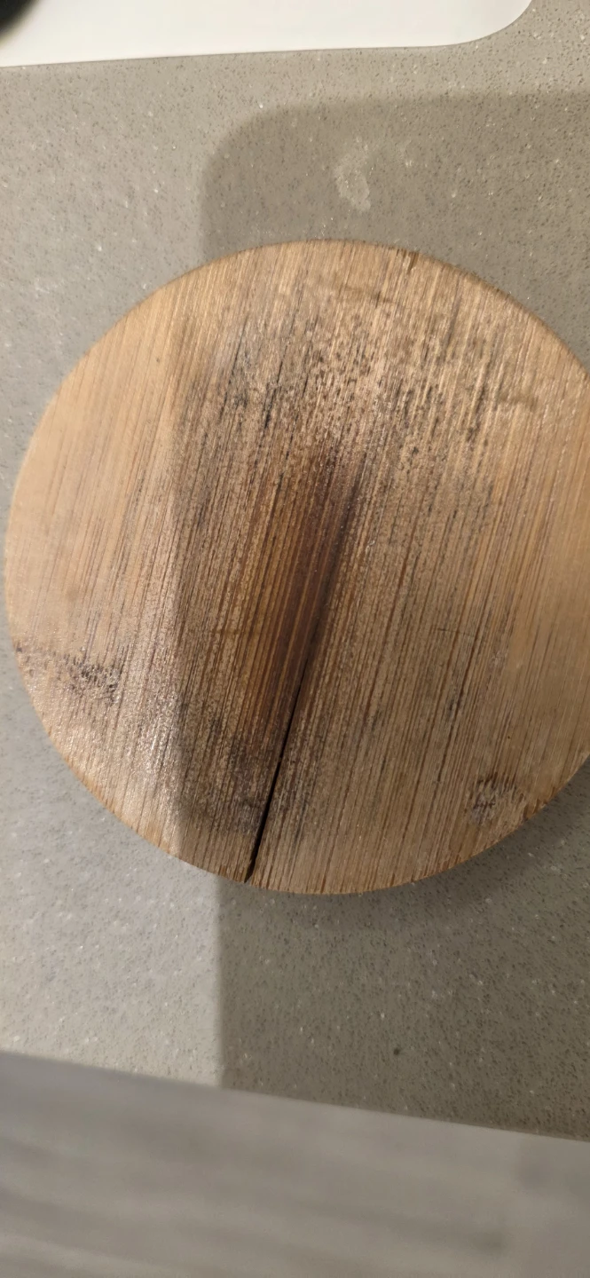 Small circular bamboo-framed mirror 🏈 - photo 2