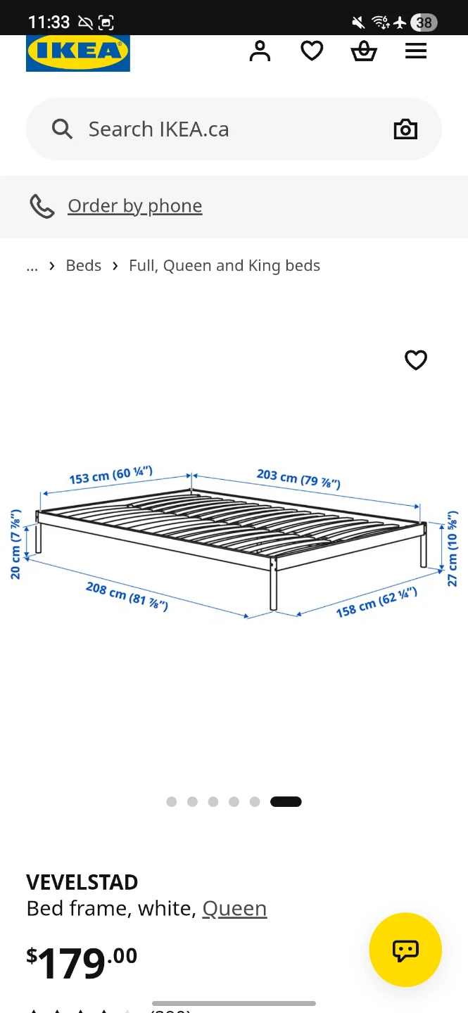 IKEA VEVELSTAD Queen Bed Frame - photo 4