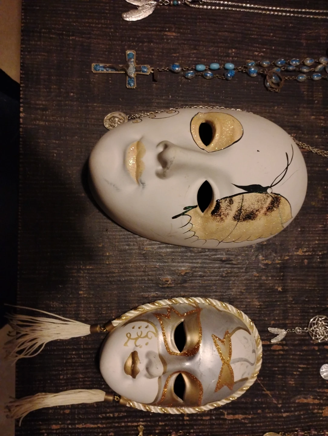 Set of Two Venetian Style Decorative Masks