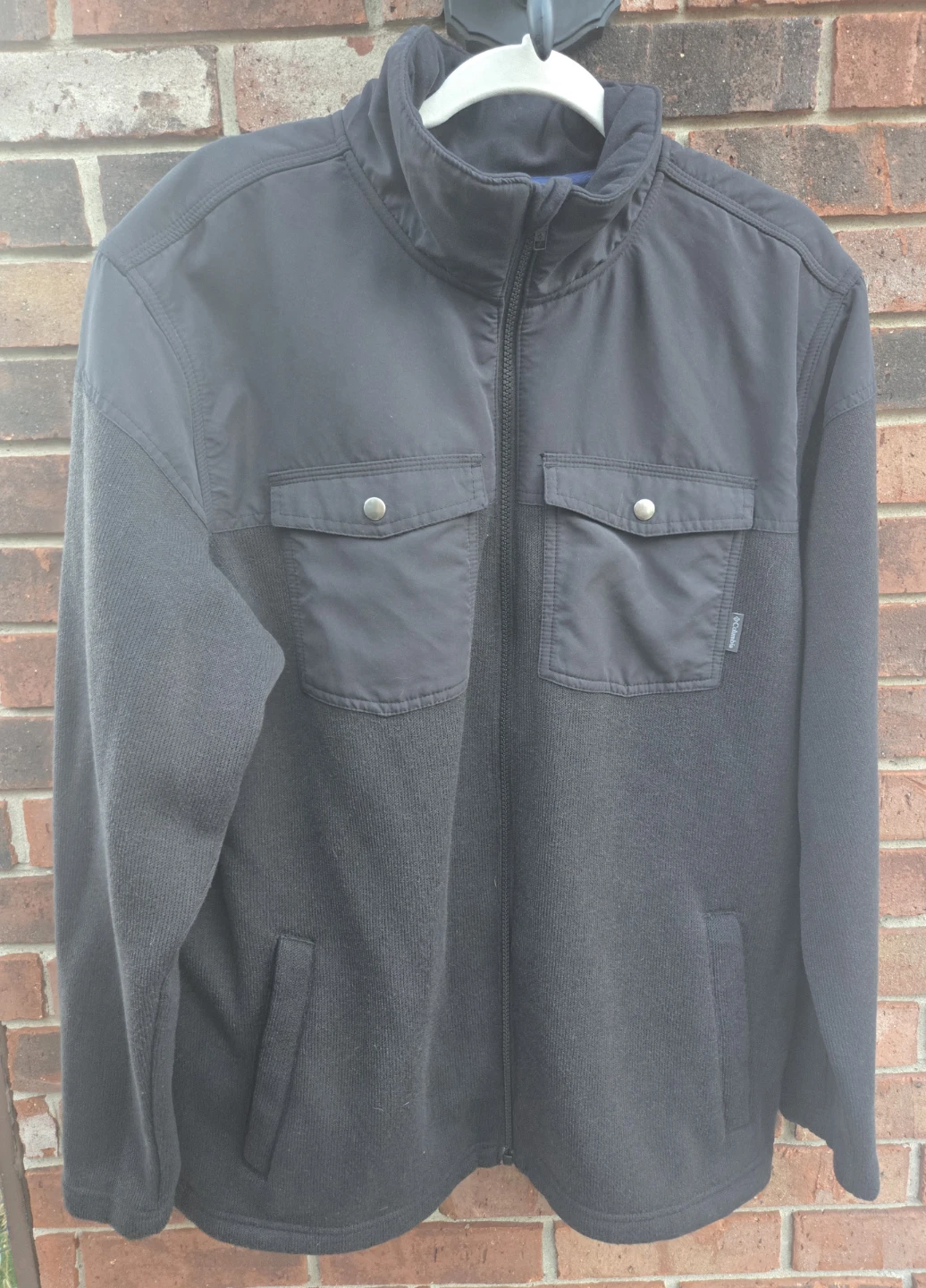 Men's Columbia Large Black Shacket.  Omni-Shield. EUC.