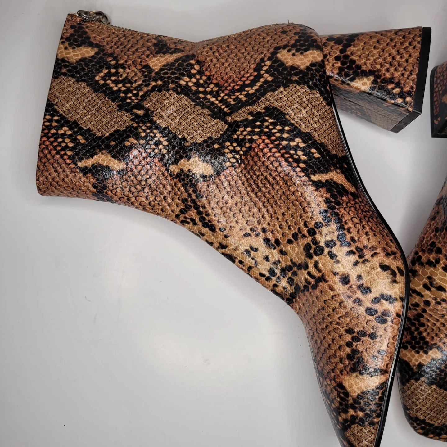 Snake Print Ankle Boots Size 38 - photo 5