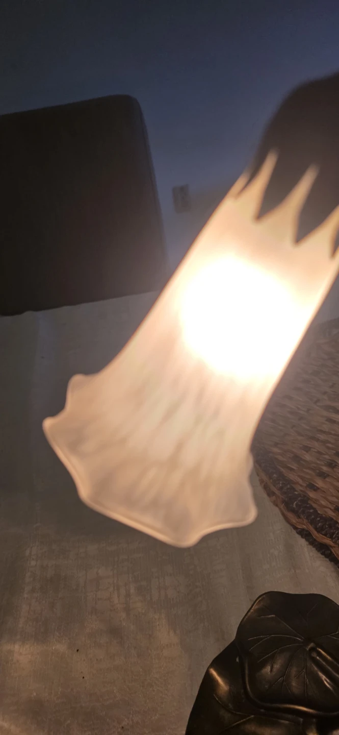 Vintage Tiffany's style Lotus Flower Table Lamp - photo 5