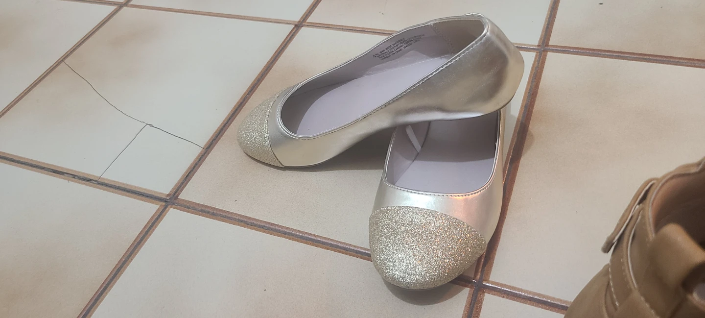 The Children's Place Gold Glitter Flats - photo 2