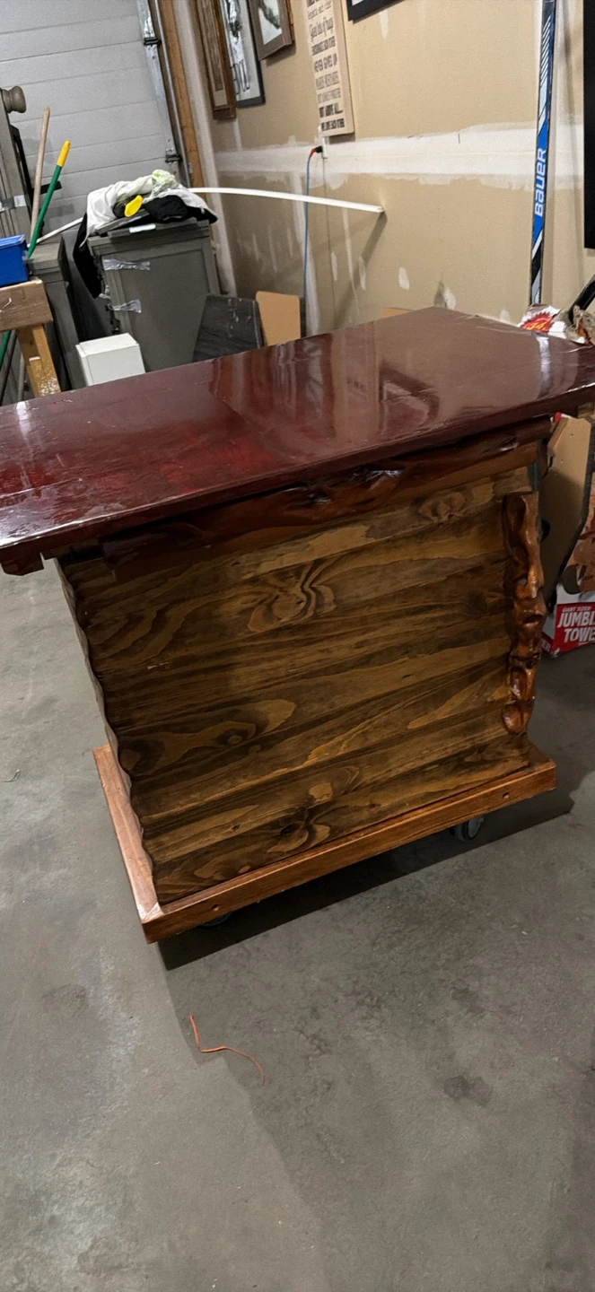 Rustic Wood Bar Cabinet - photo 5