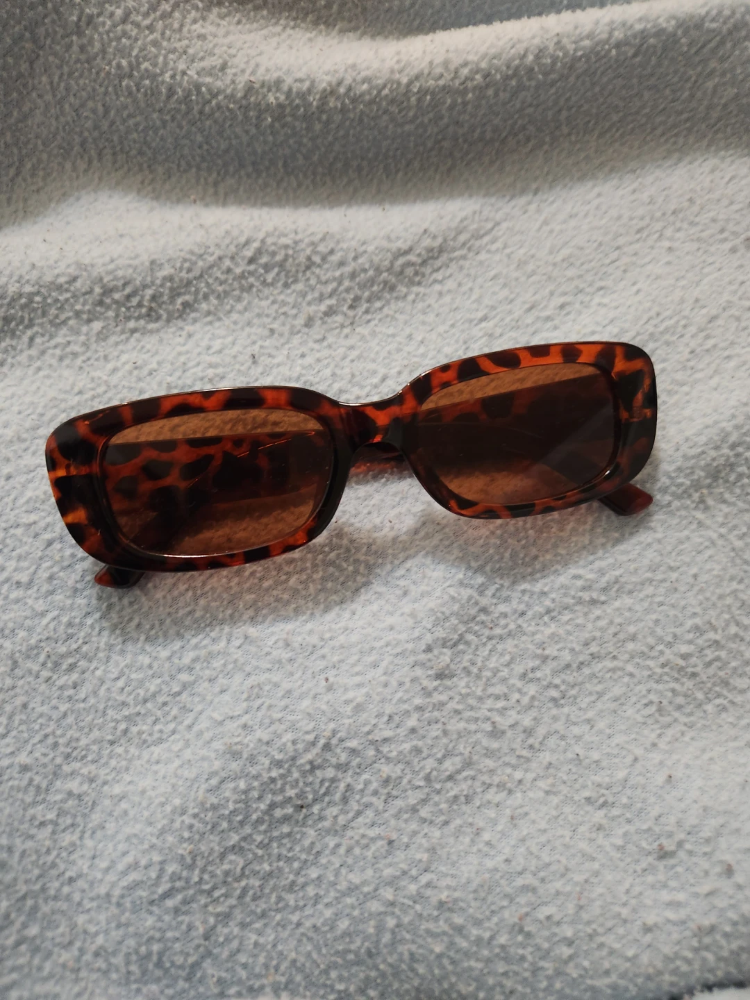 Leopard Print Rectangle Sunglasses 🏈