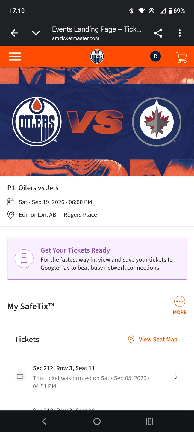 Edmonton Oilers vs Winnipeg Jets Tickets - September 19, 2026