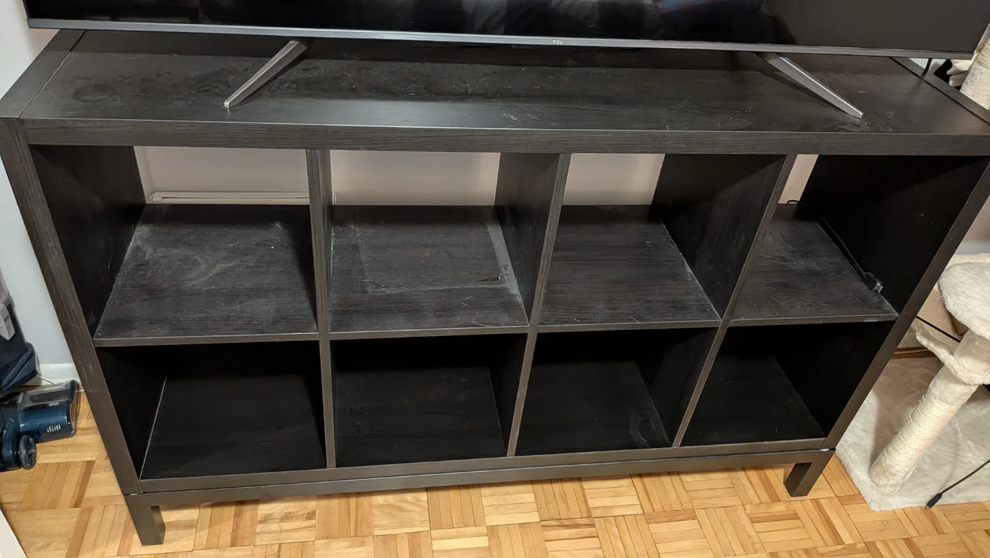 IKEA KALLAX Shelf Unit - Black with legs
