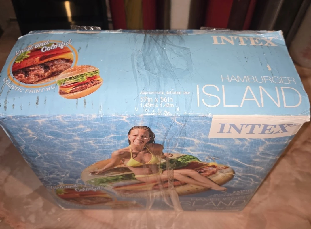 Intex Inflatable Hamburger Island Pool Float - Open Box - photo 2