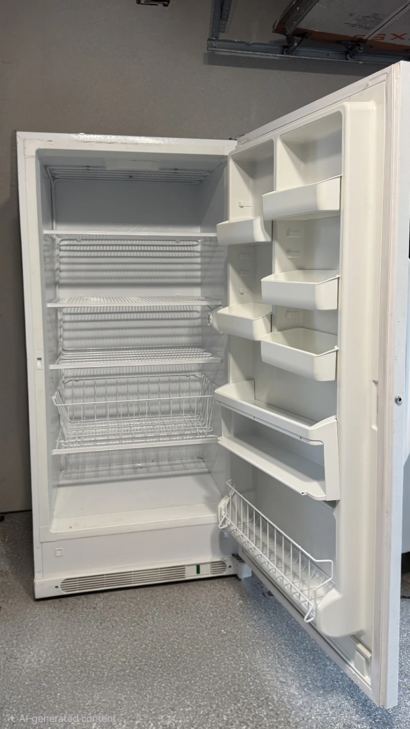 Large White GE Upright Freezer (Manual Defrost) - photo 3