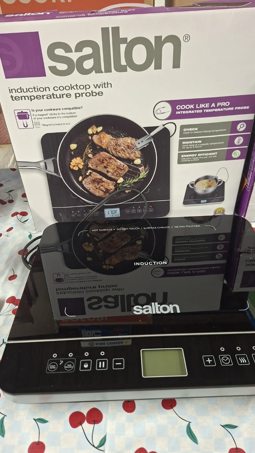 Salton Induction Cooktop with Temperature Probe