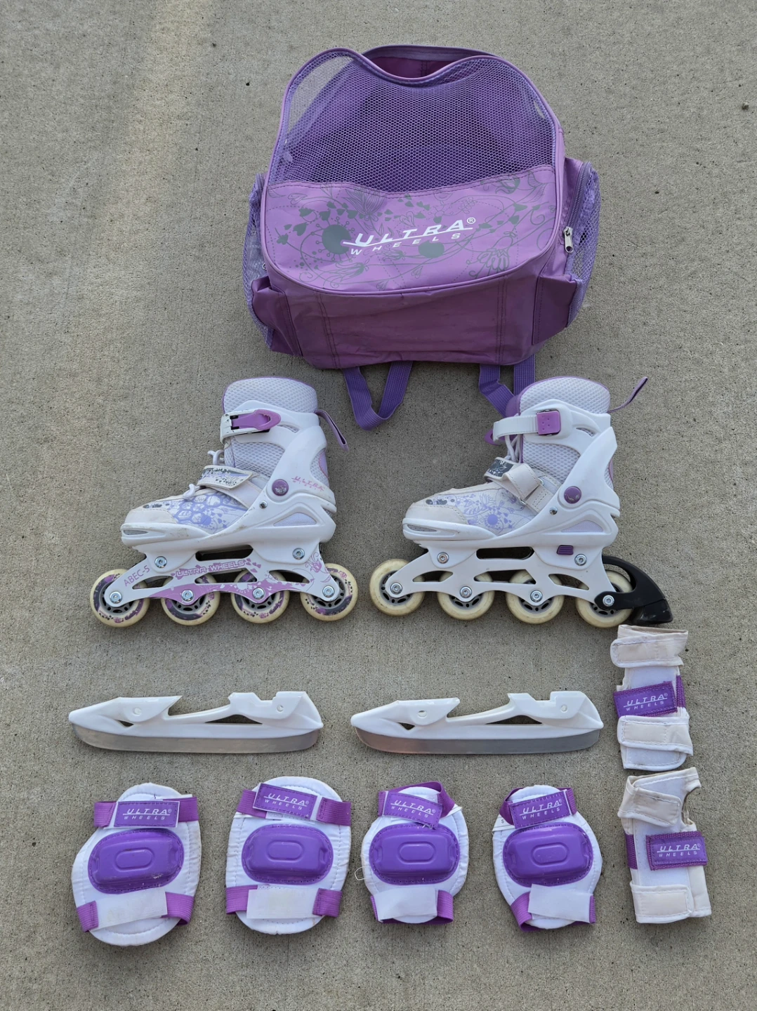 Ultra Wheels Inline Skates and Ice Skate Set