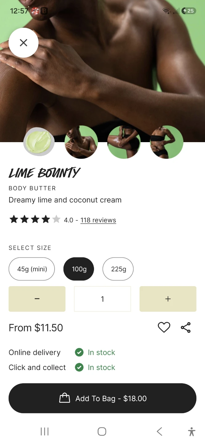 Lush Lime Bounty Body Butter 100g