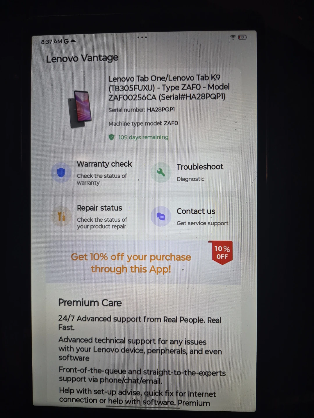 Lenovo Tab K9 Tablet - photo 3