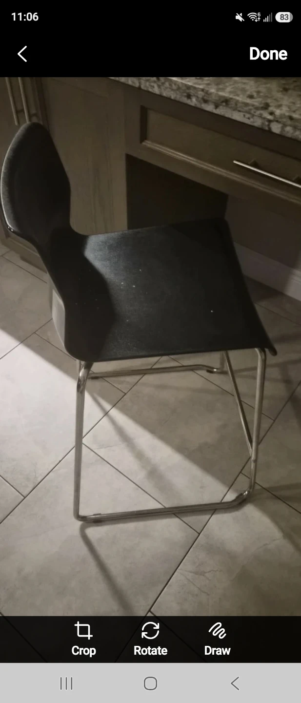 6 Modern Black Bar Stool