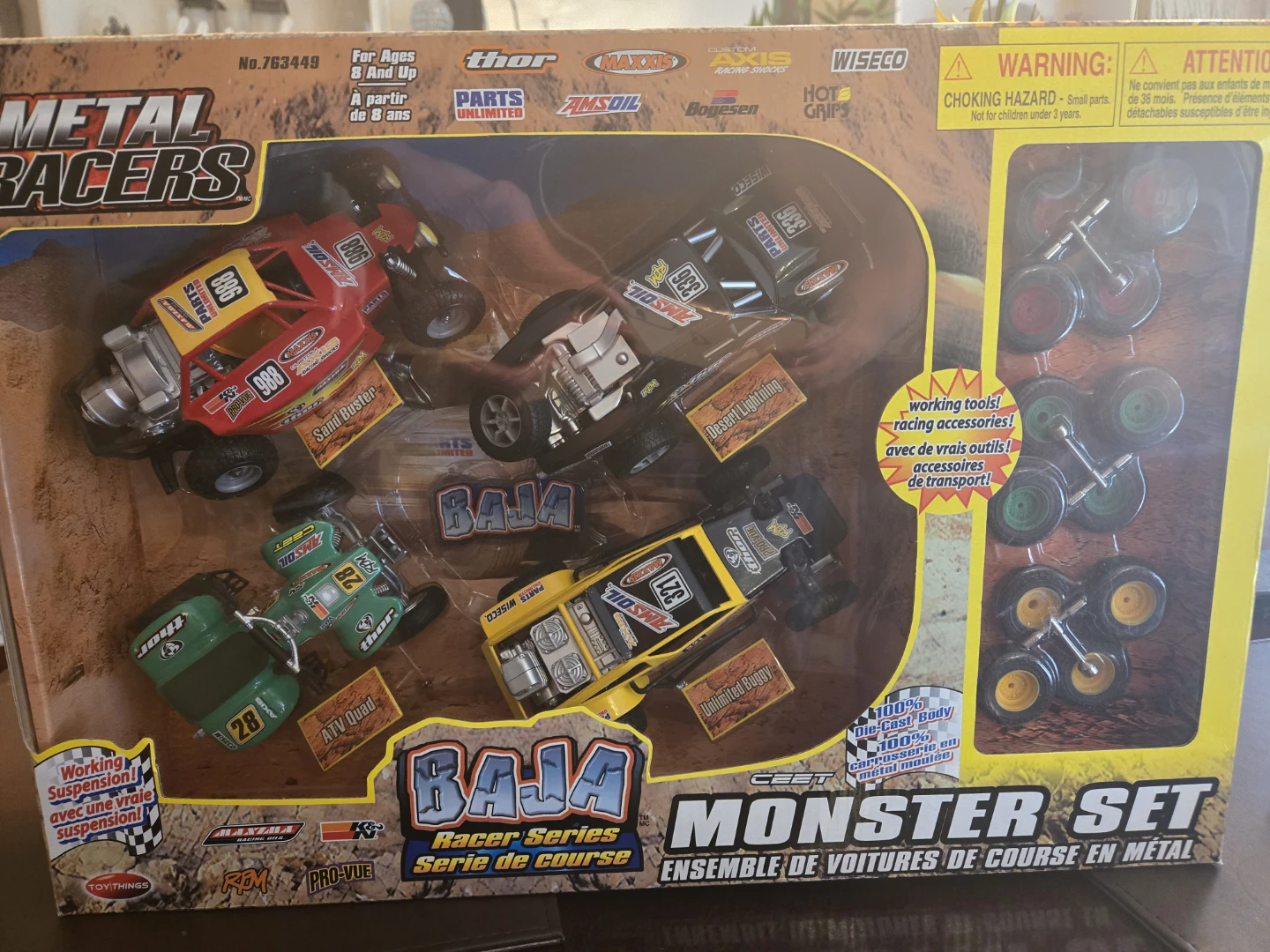 Sealed inside box Metal Racers Baja Monster Set Rare