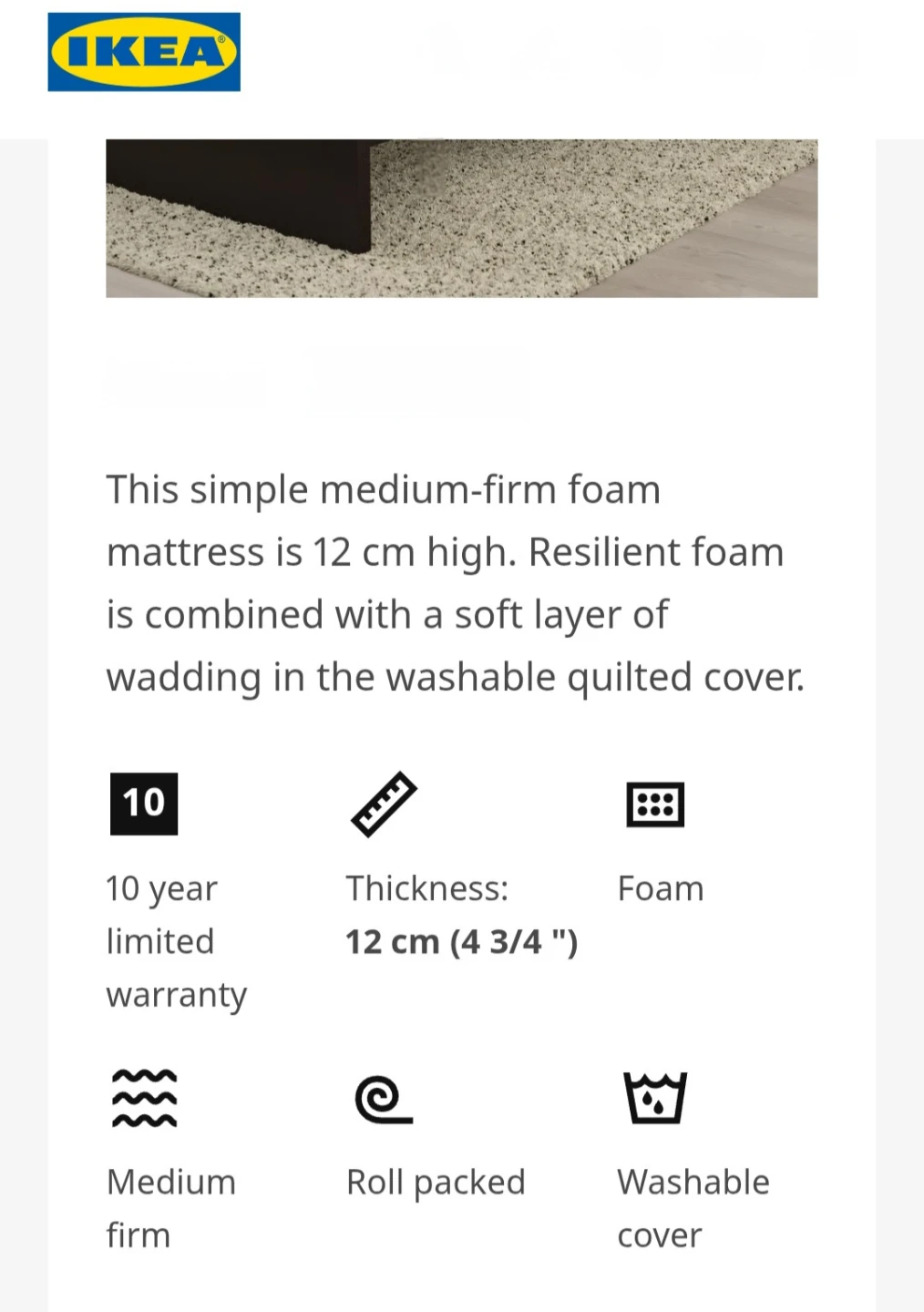 IKEA Foam Mattress - photo 3