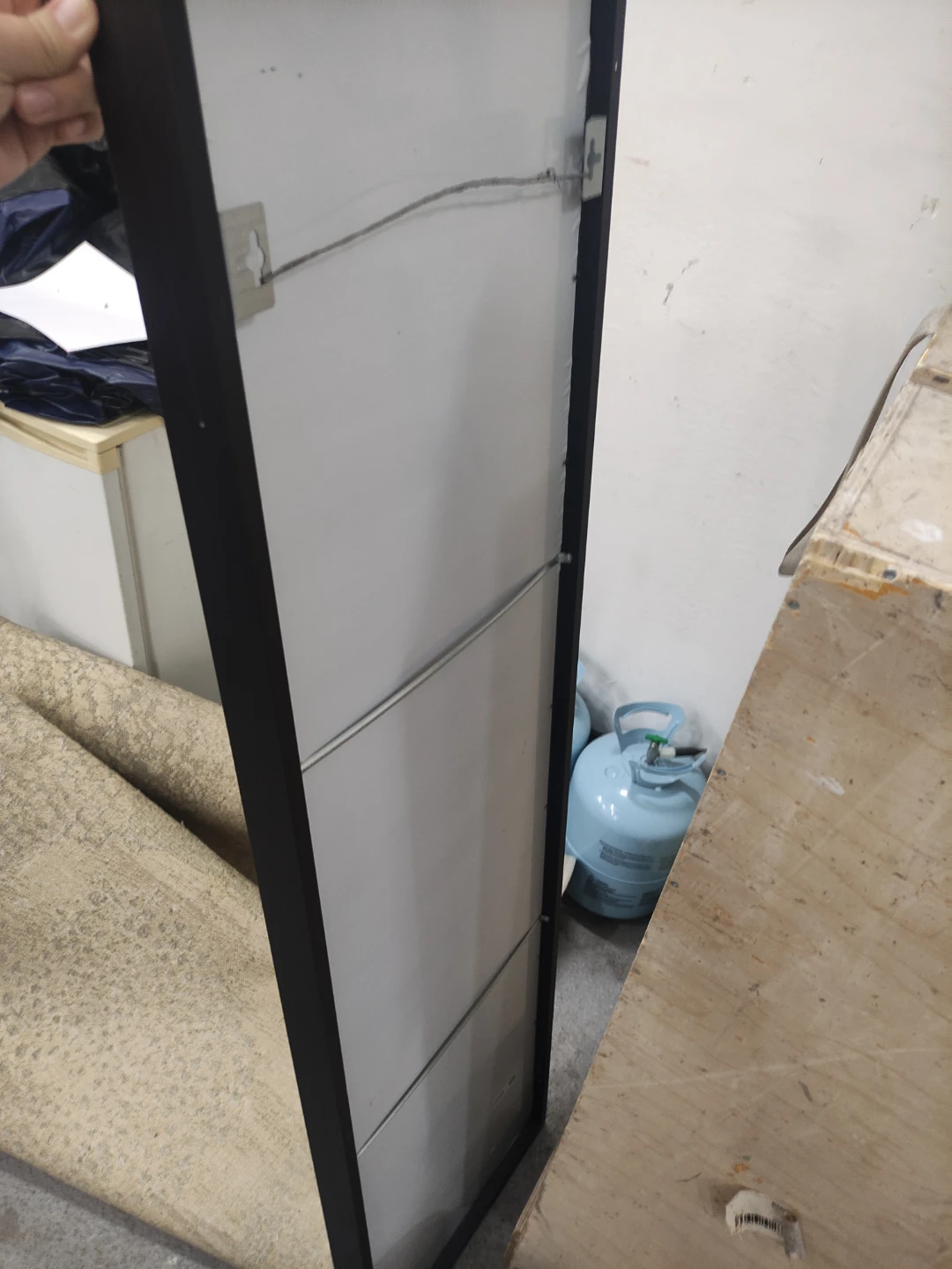 Black Framed Full-Length Wall Mirror - photo 3
