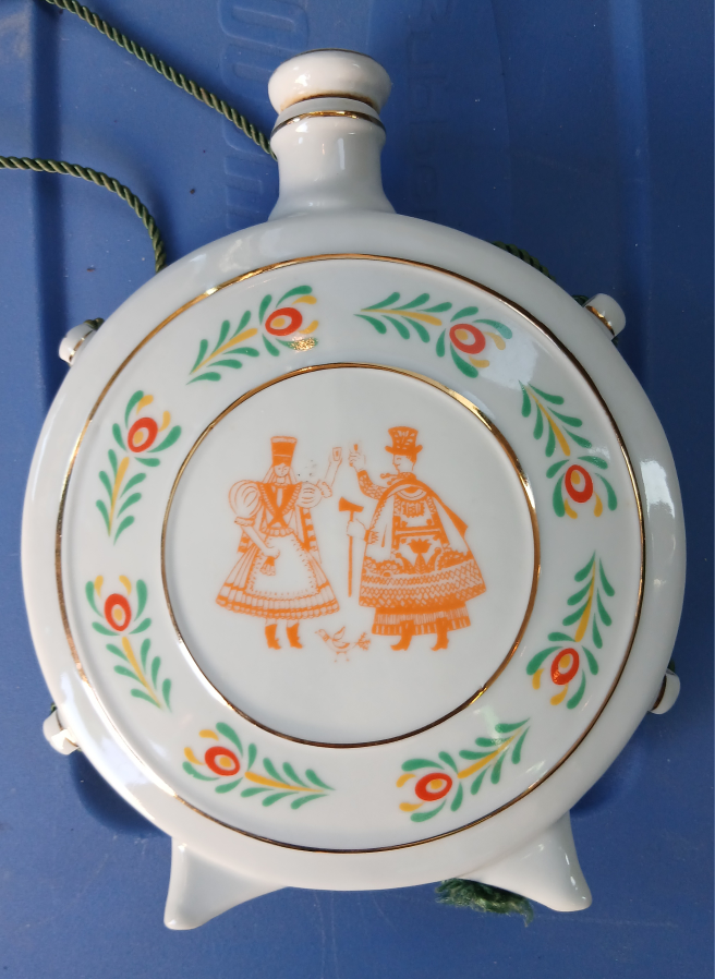 Hollóháza Porcelain Flask