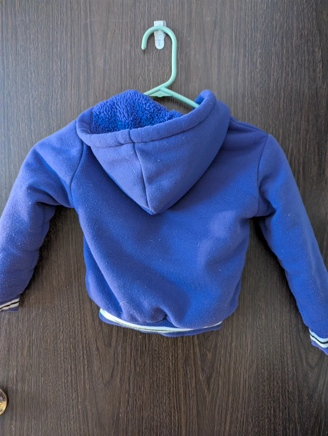Girl Purple Love Heart Zip-Up Hoodie Size 6 - photo 3
