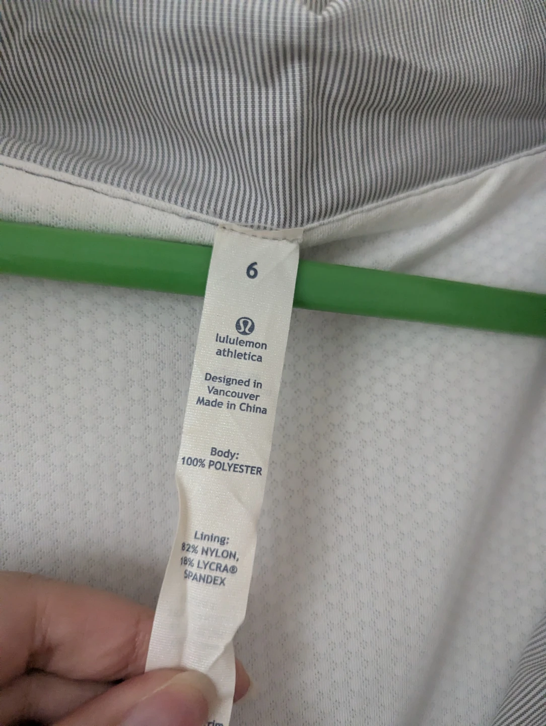 Lululemon Light Grey Striped Cropped Jacket - photo 3