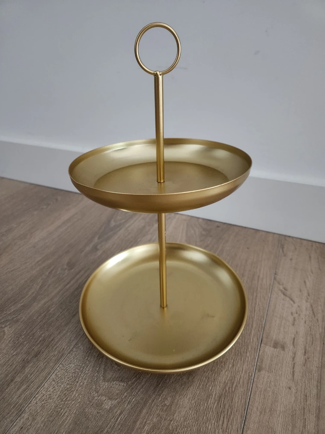Matte Gold Two-Tier Serving Tray
