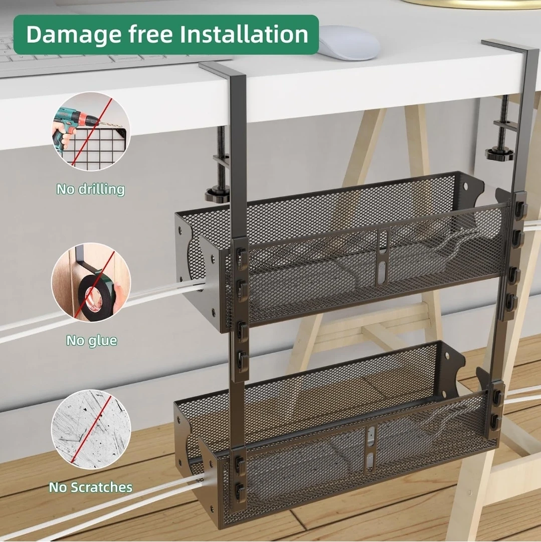 Under-Desk Cable Management Tray Set - photo 3