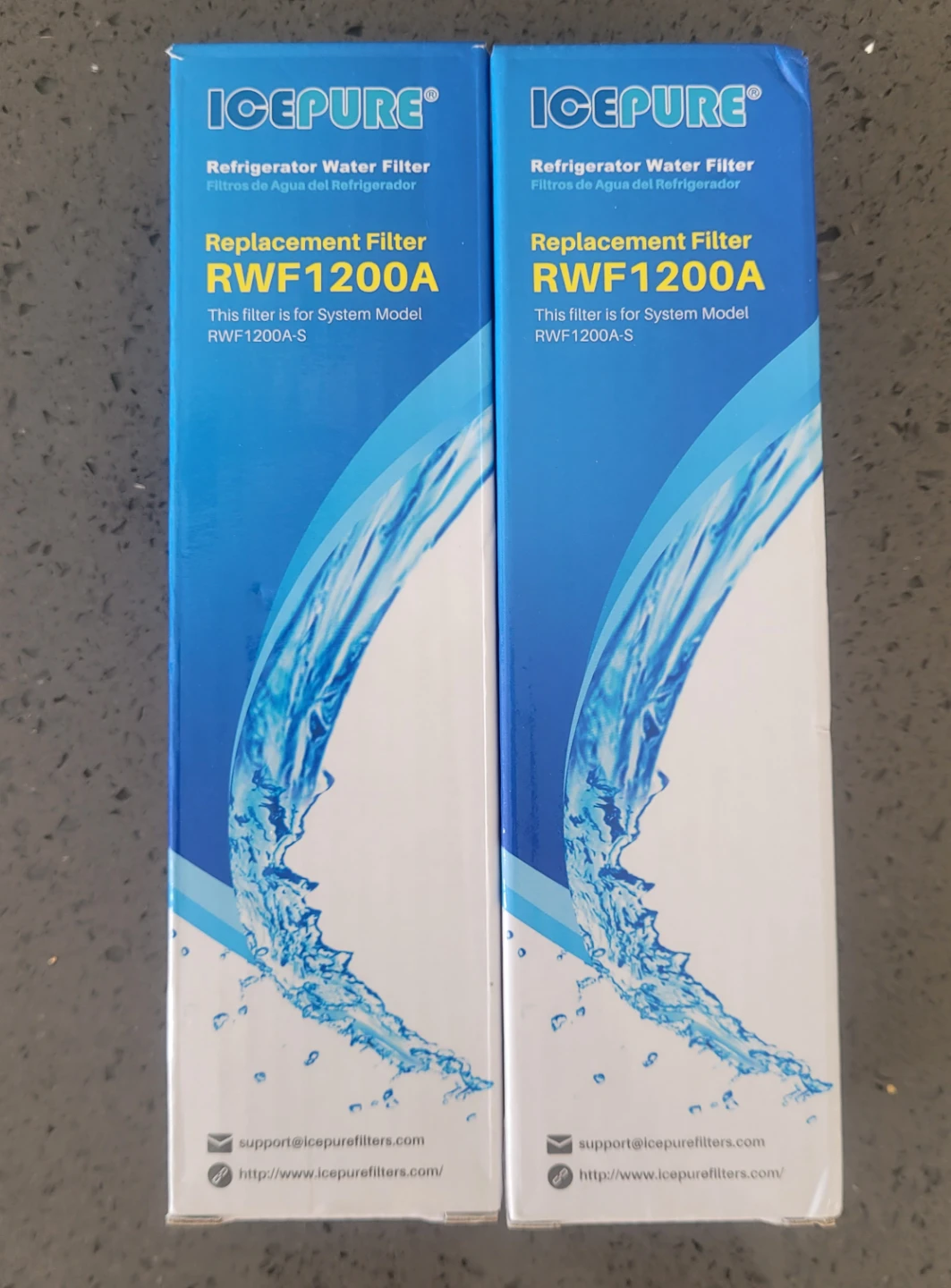 Brand New ICEPURE RWF1200A Refrigerator Water Filters (2-Pack)