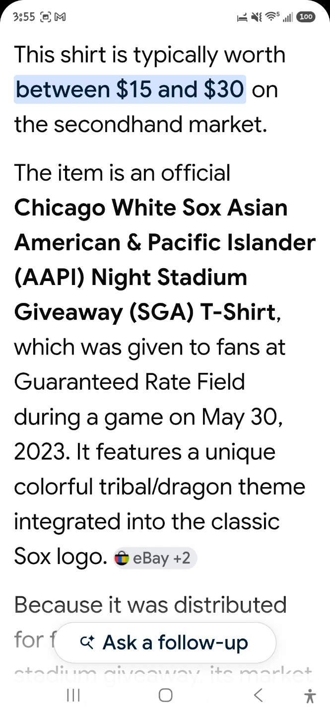 Chicago White Sox AAPI Night Giveaway T-Shirt - photo 4