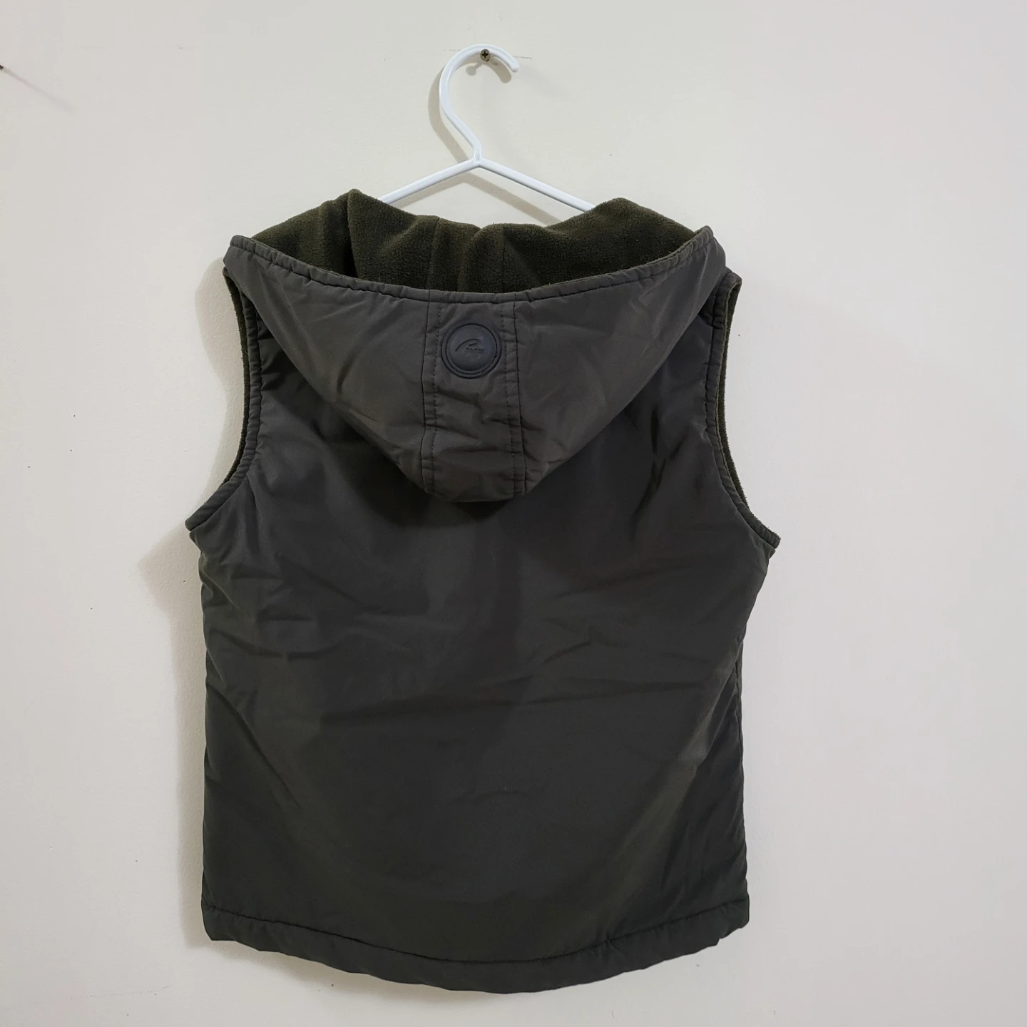 ORA Jeans Hooded Puffer Vest – Dark Grey / Size S - photo 3