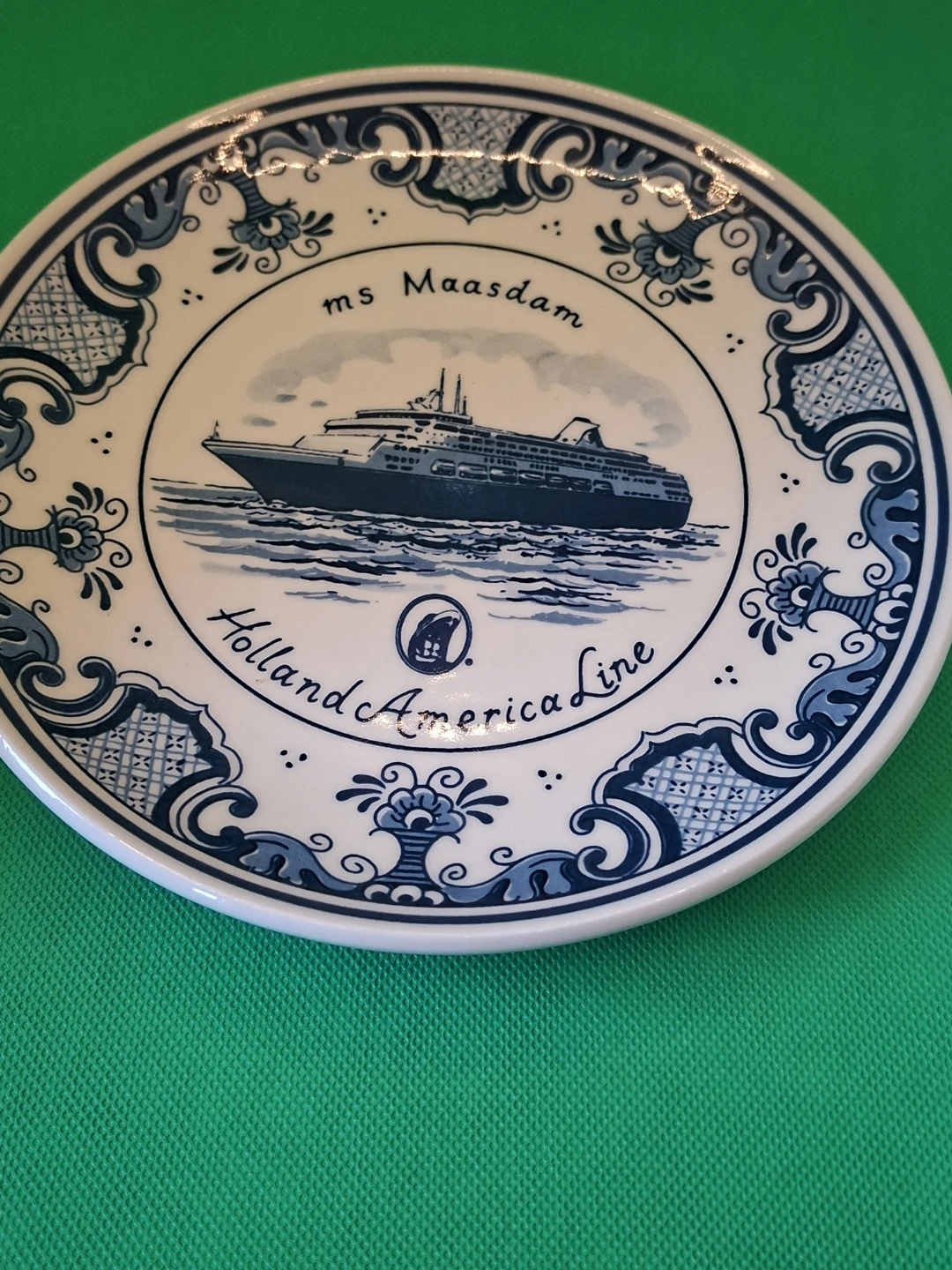 Royal Goedewaagen Blue Delft Holland America ms Maasdam Plate - photo 2