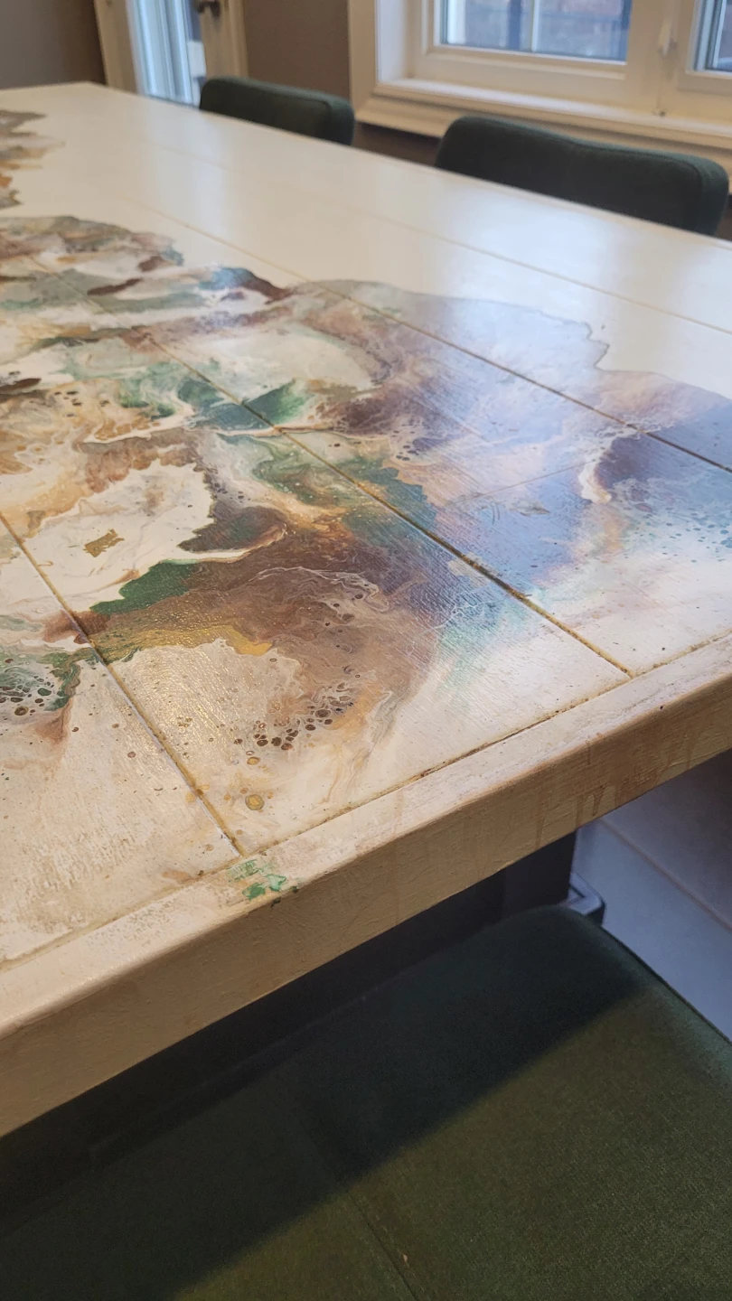Hand painted dining table - photo 2