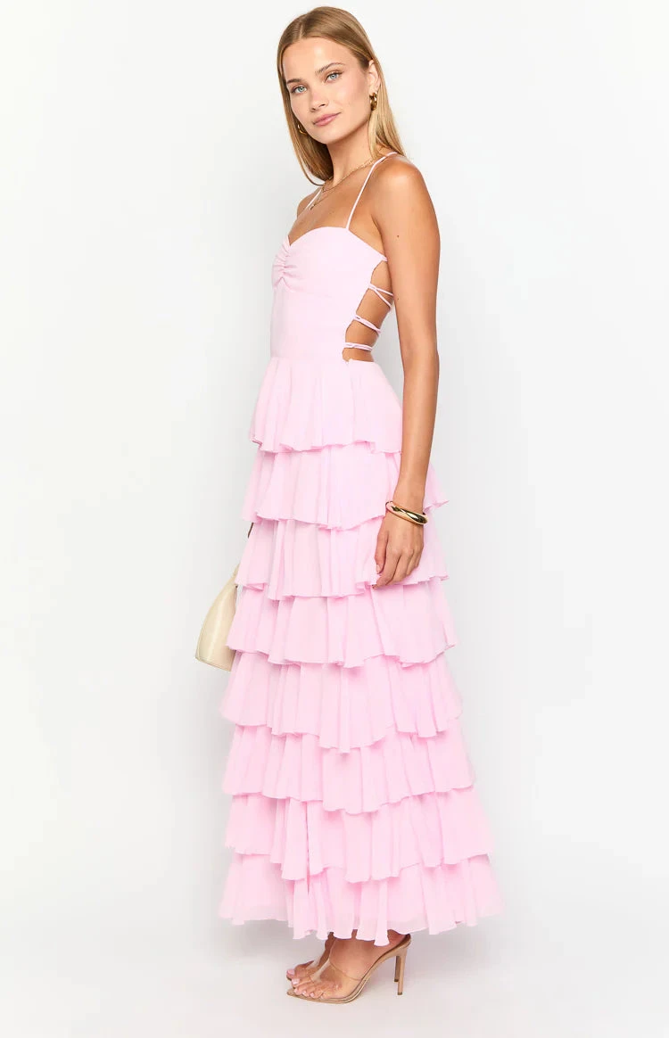 Pink Tiered Maxi Dress 🏈 - photo 2