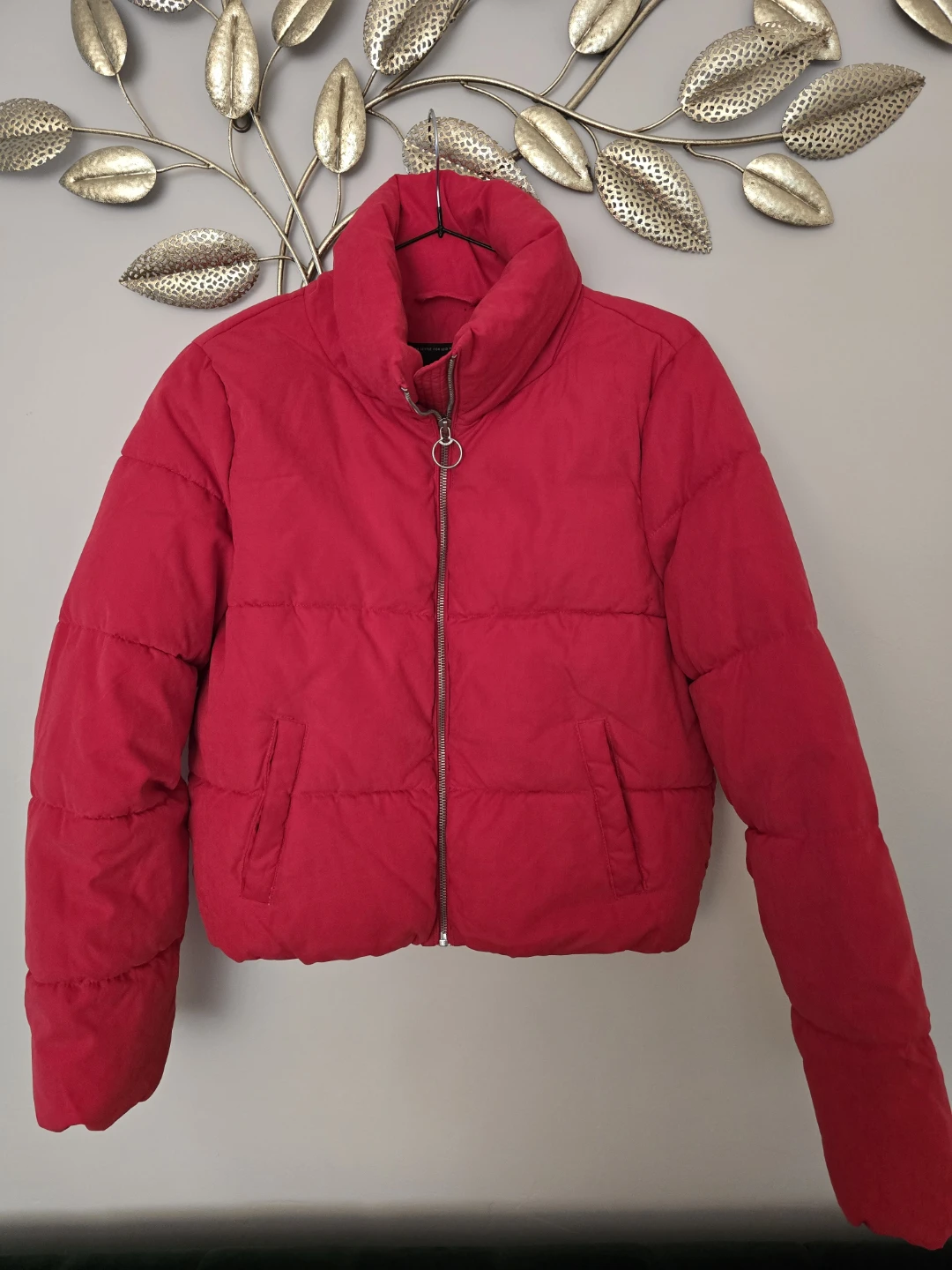 ONLY Red Puffer Jacket Size S