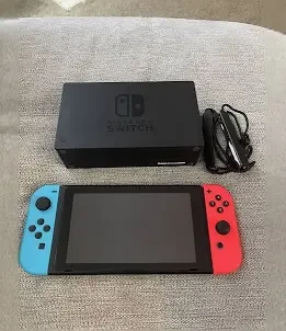 Nintendo Switch Console Neon Blue and Red