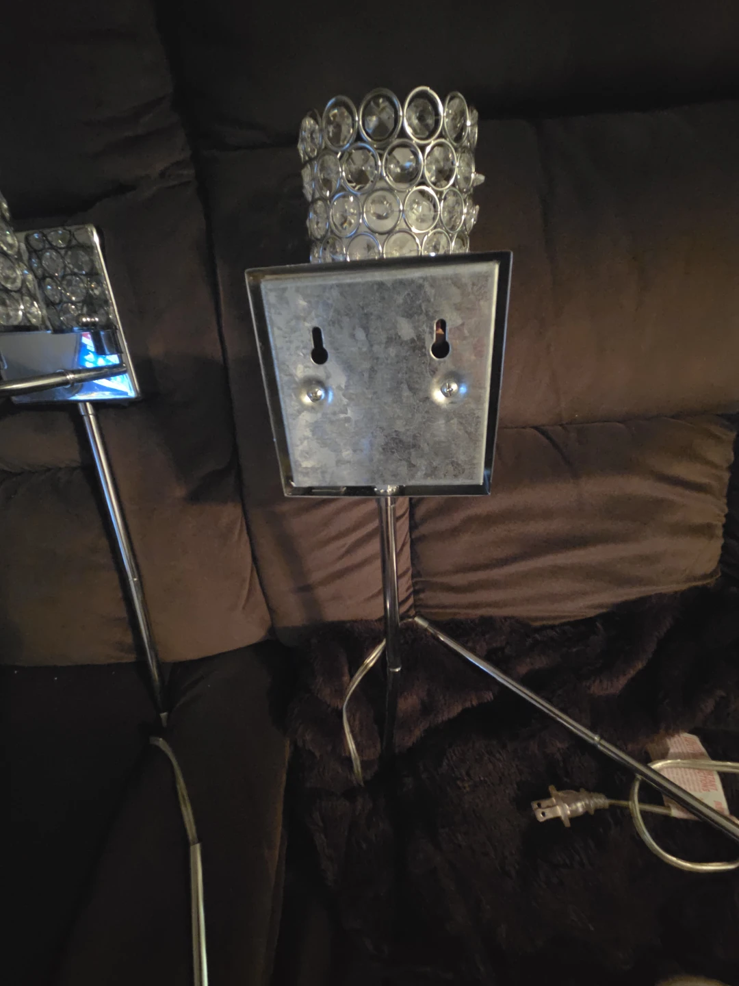 Set of Two Crystal Wall Sconce Lamps - photo 2