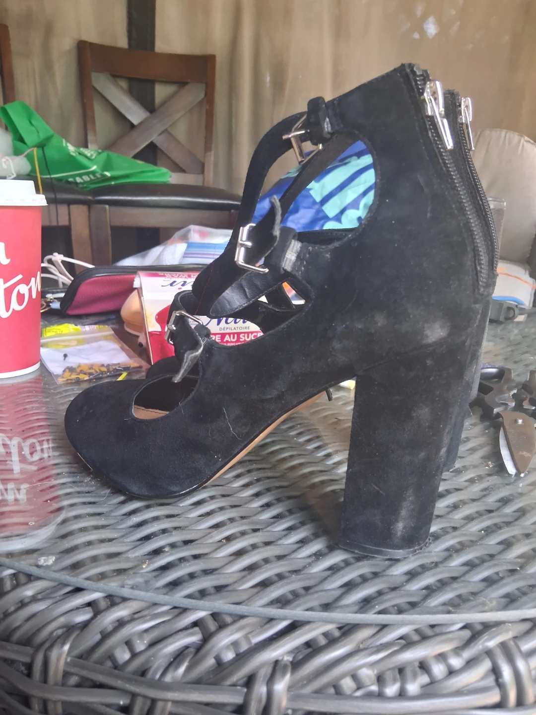 Steve Madden Black Suede Heeled Sandals - photo 4
