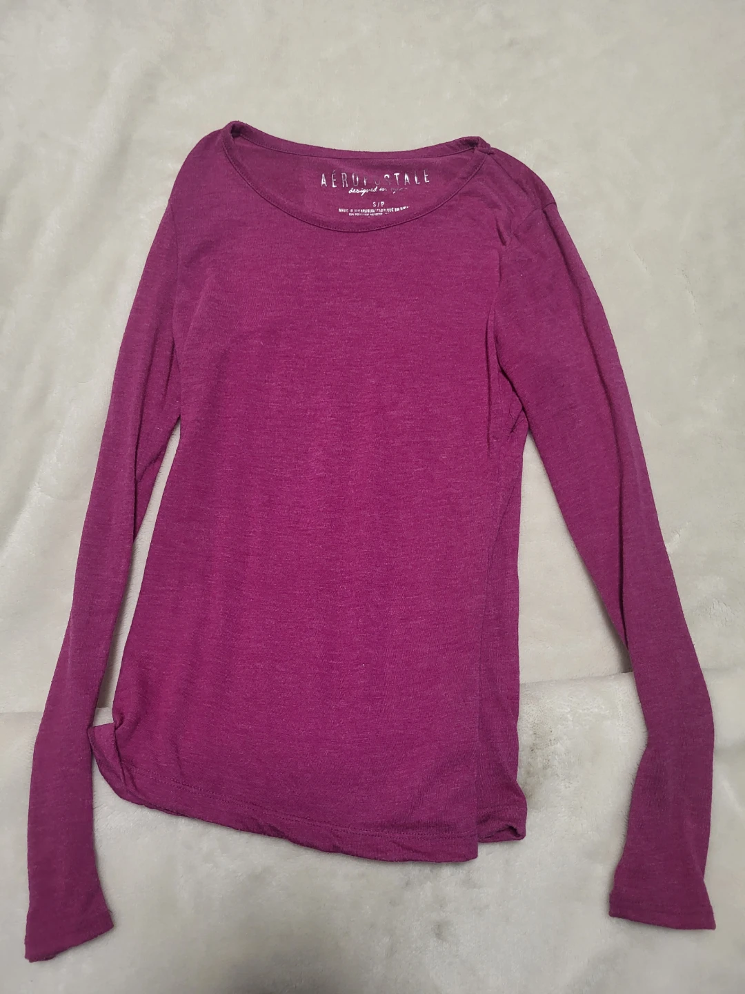 Aeropostale Pink Long Sleeve Shirt - photo 2