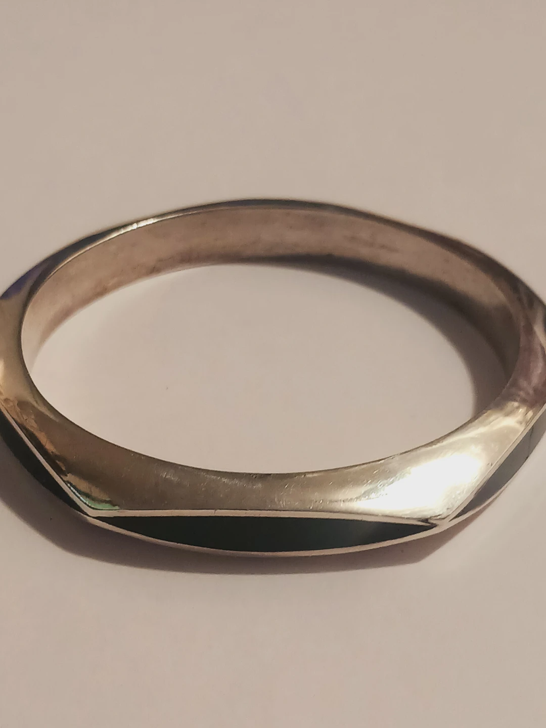 Taxco Mexico 925 Solid Heavy Sterling Silver Angled Bracelet