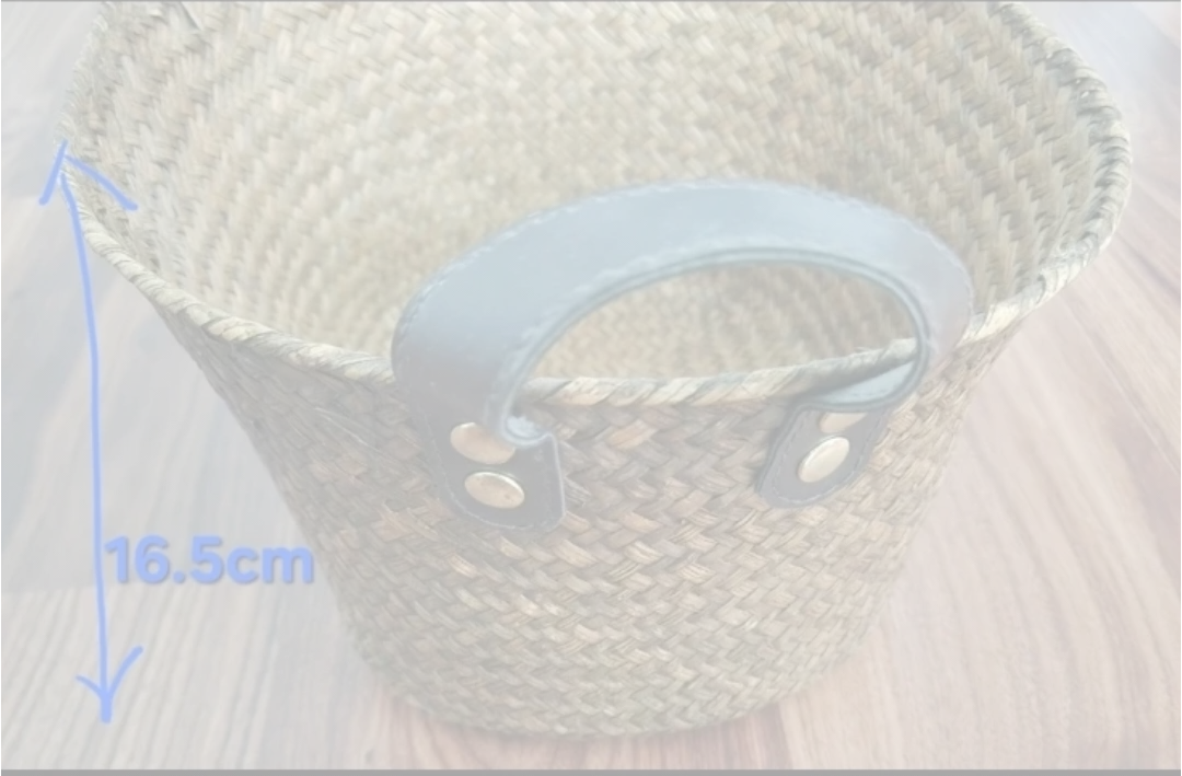🏈 Woven Straw Basket with Leather Handles - photo 5