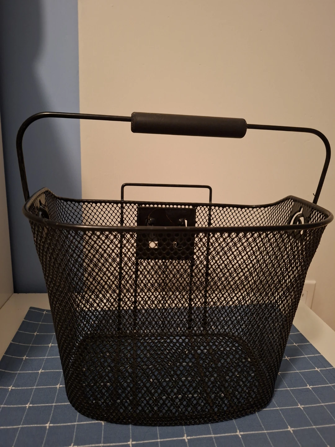 Black Metal Front Bike Basket