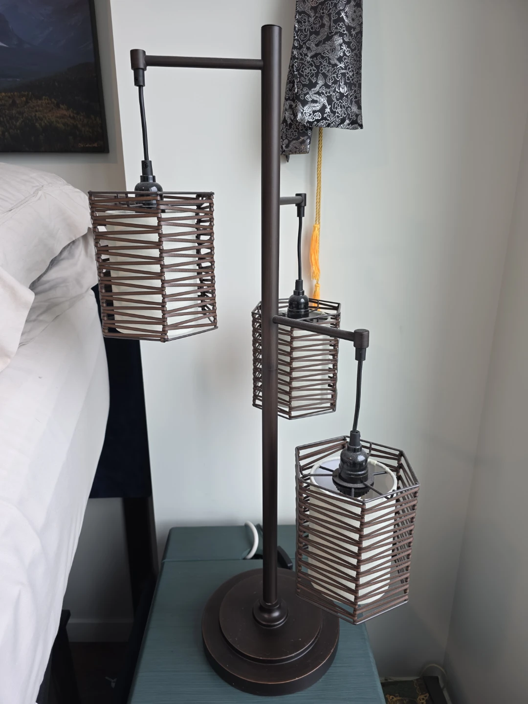 3-Light Bronze Floor Lamp